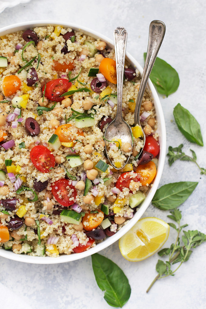 My Big Fat Greek Quinoa Salad - The perfect fresh meal to eat during the warm months! (Gluten free, vegan) 