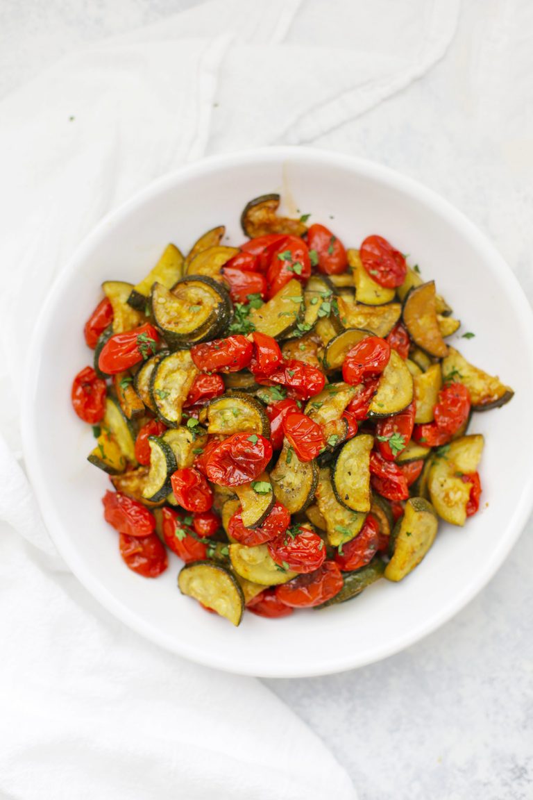 Simply Roasted Zucchini and Tomatoes
