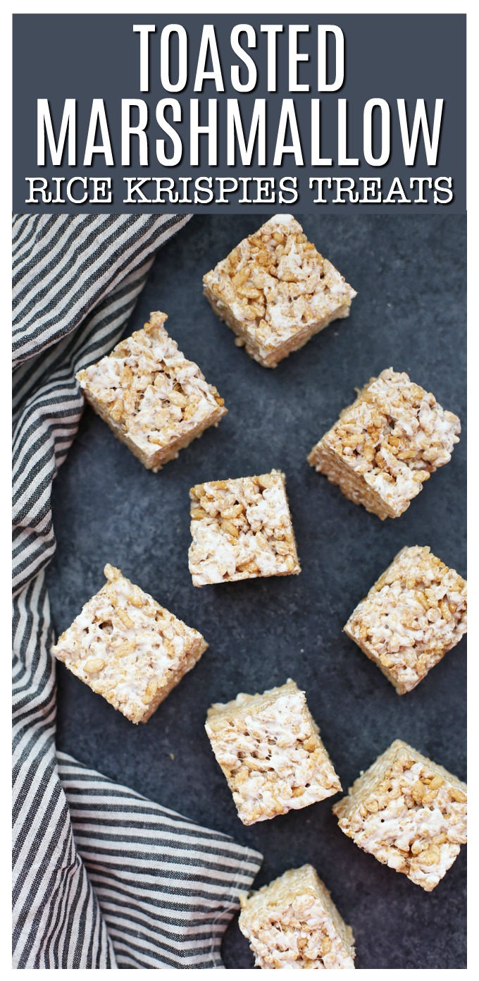 Toasted Marshmallow Rice Krispies Treats - Everything you love about the classic but BETTER! (Gluten Free, Dairy Free, Vegan Friendly!) 