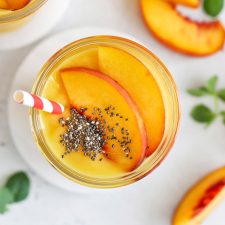 Peach Mango Bliss Smoothie (Paleo & Vegan) • One Lovely Life