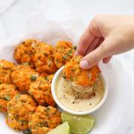 Chipotle Sweet Potato Salmon Cakes from One Lovely Life