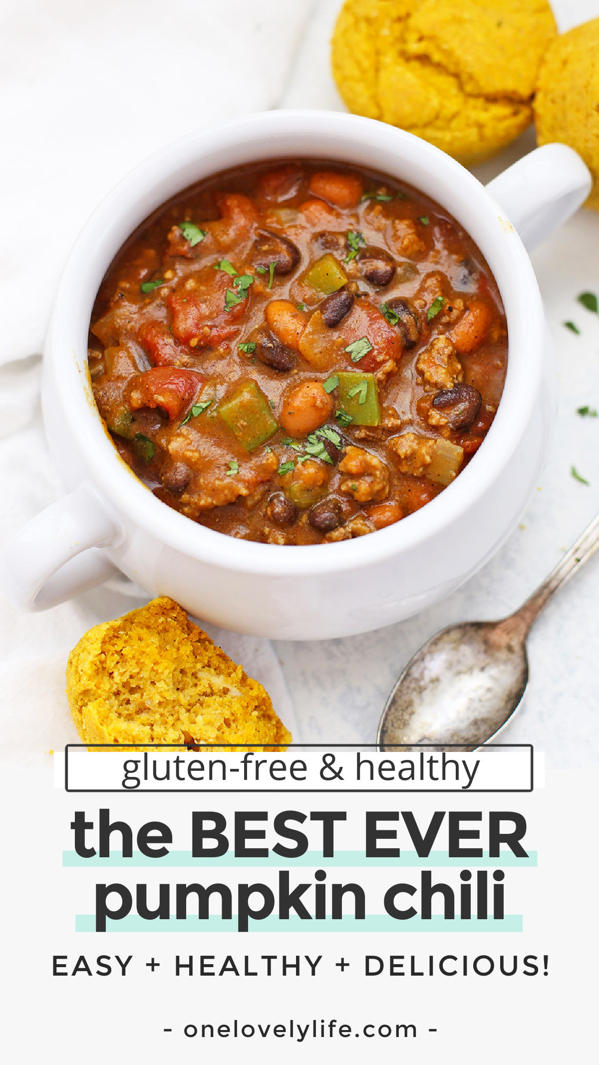 The BEST EVER Pumpkin Chili - This healthy pumpkin chili recipe might just win you a prize! (gluten-free, paleo-friendly and vegan-friendly!) // savory pumpkin recipes // pumpkin soup // how to make pumpkin chili // chili cook-off winner #pumpkin #chili #chilicookoff #glutenfree #dairyfree