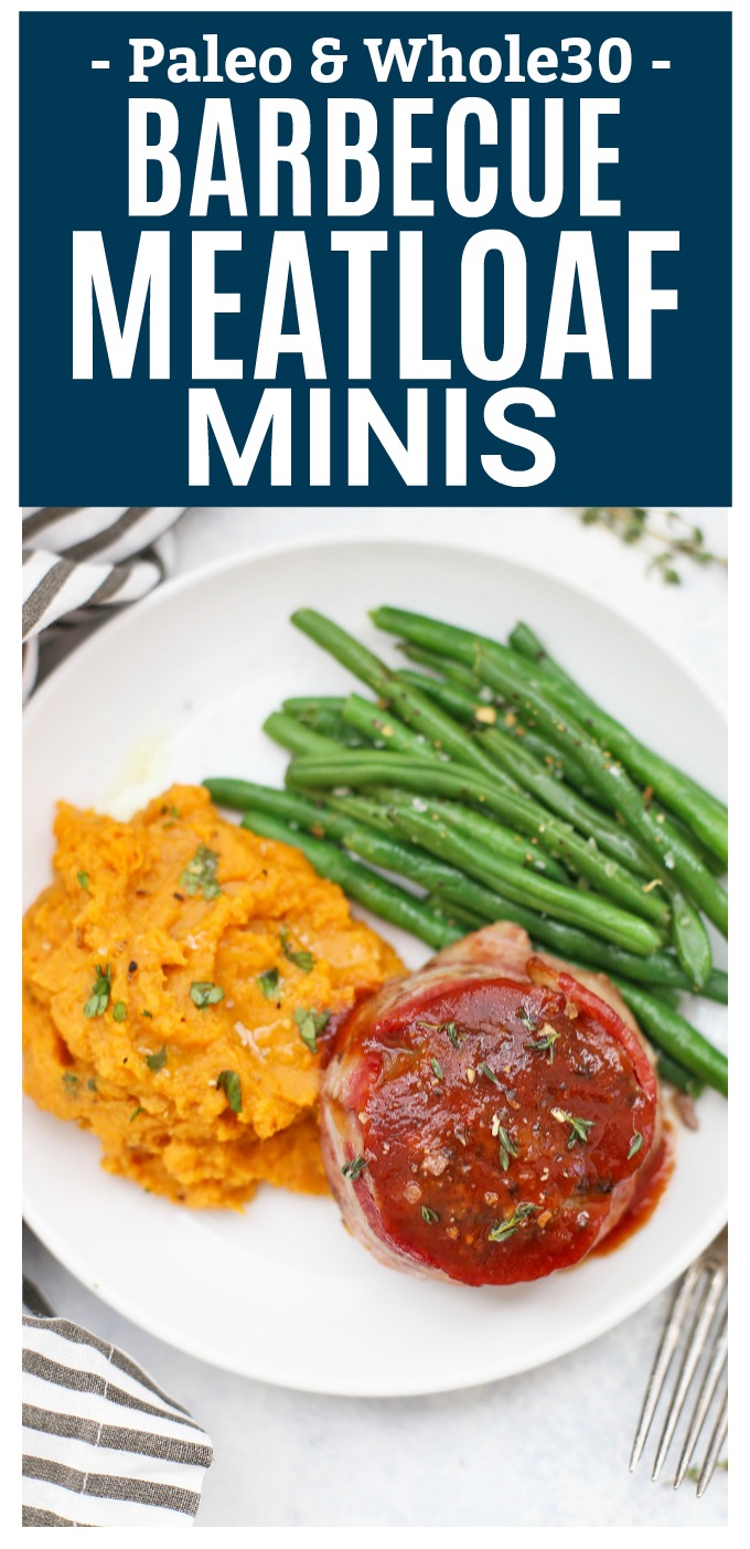 Paleo Meatloaf Minis (Whole30 approved bbq bacon meatloaf!)
