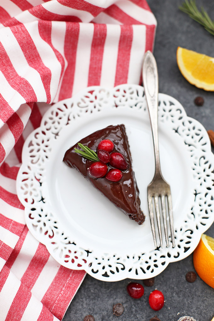 Gluten Free VEGAN Chocolate Orange Cake - the perfect Christmas or holiday cake!