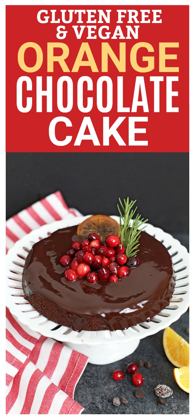 Gluten Free Vegan Chocolate Orange Cake - This cake just tastes like the holidays!