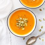Instant Pot Ginger Carrot Soup - This paleo and vegan soup is SO delicious and SO easy!