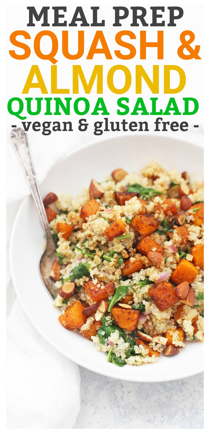 Smoky Squash Quinoa Salad - Love this for meal prep or healthy lunches! (Gluten free, vegan) 