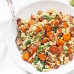 Meal Prep Squash Quinoa Salad with Almonds - Such a good vegetarian and vegan meal prep lunch! (gluten free)