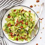 Bacon Brussels Sprouts Salad with Cherries and Almonds (Paleo, Gluten Free, Whole30 friendly)