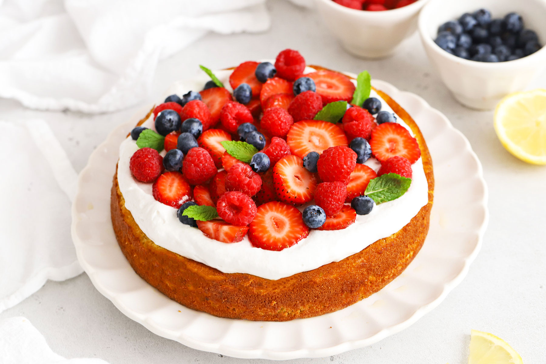 Strawberry Almond Cake Recipe (Moist & Easy) | Aline Made