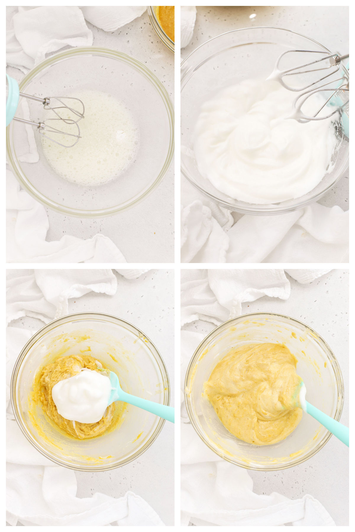 Making almond flour lemon cake, step by step