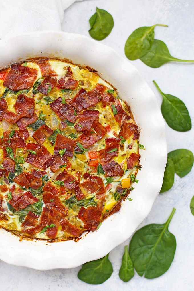 Green Chile Frittata - The perfect meal prep breakfast! (Gluten Free, Dairy Free, Whole30, Paleo Friendly!)
