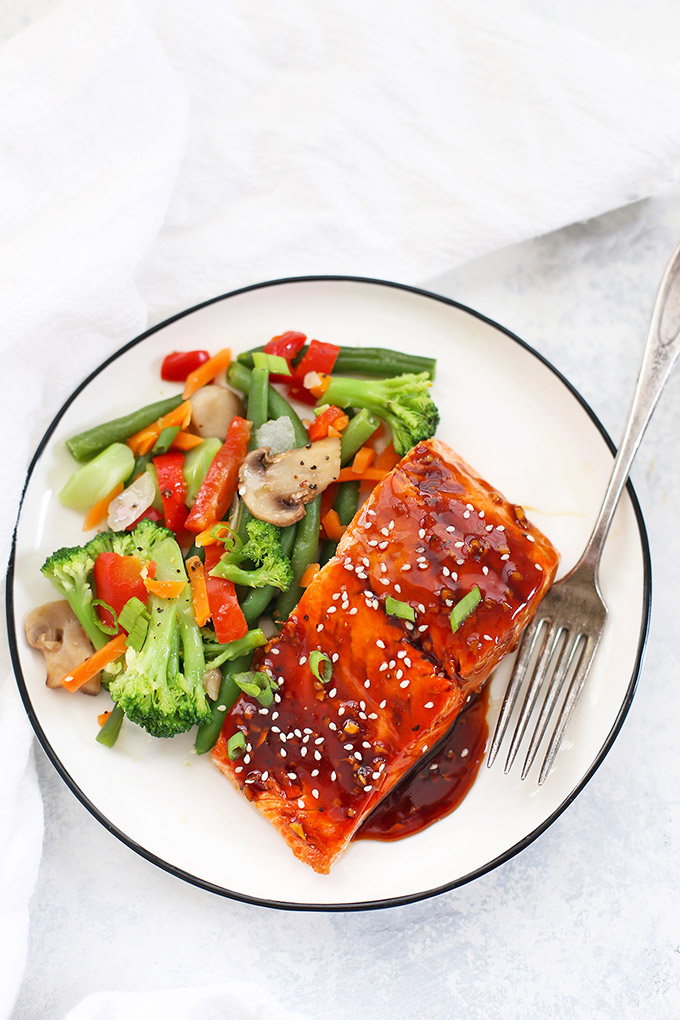 Sesame Ginger Salmon - (Paleo or Gluten Free) Done in just 15 minutes! 