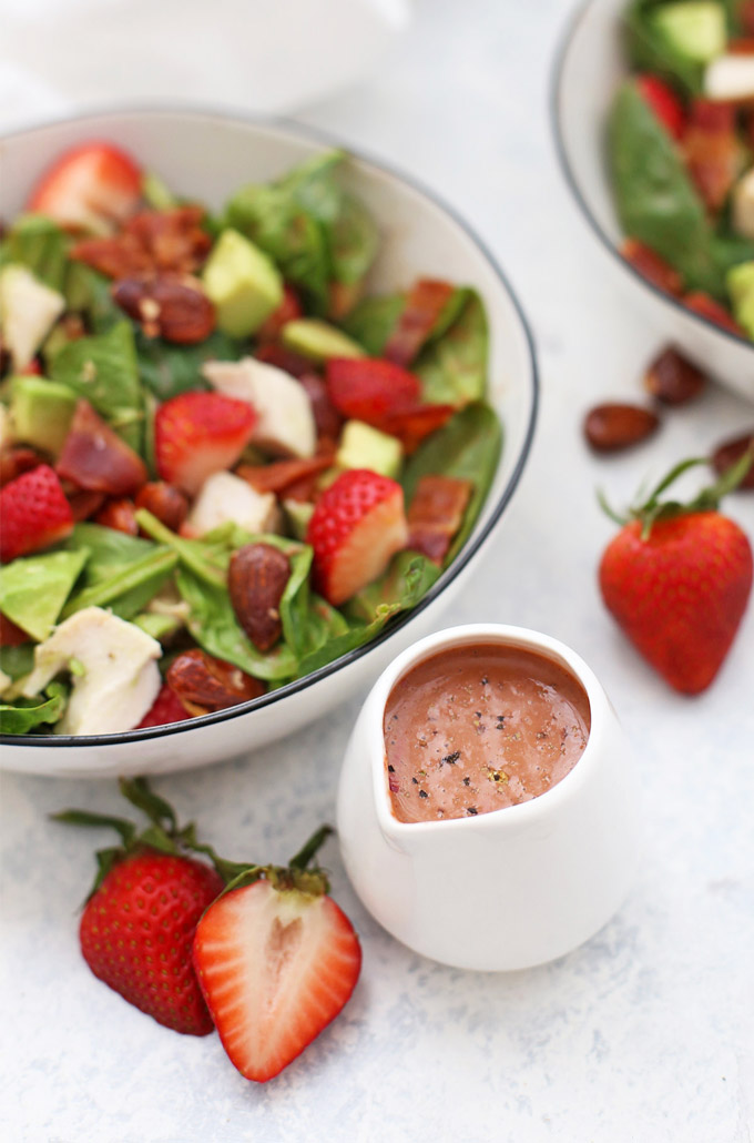 Strawberry Balsamic Dressing - So good with our Strawberry Chicken Salad! (Gluten free, dairy free, paleo)