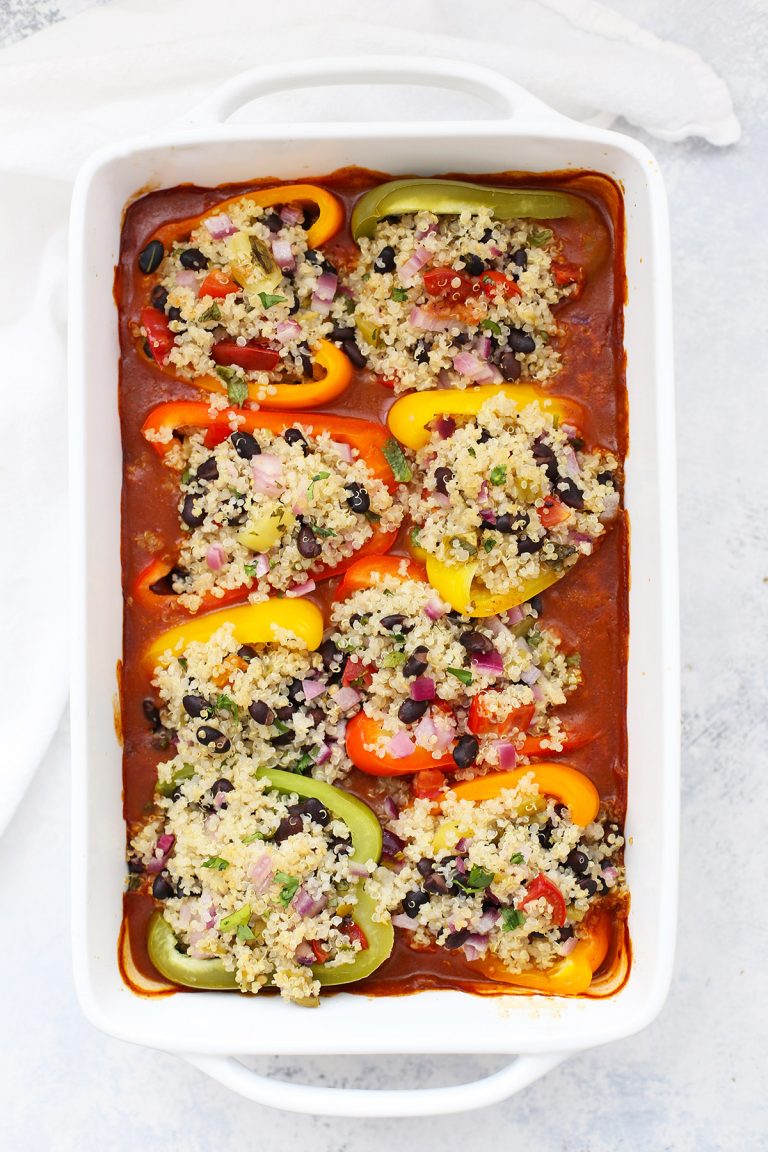 Mexican Stuffed Peppers with Quinoa & Black Beans