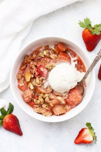 The BEST Strawberry Rhubarb Crisp (Gluten Free & Vegan!) This one is naturally sweetened and extra amazing!