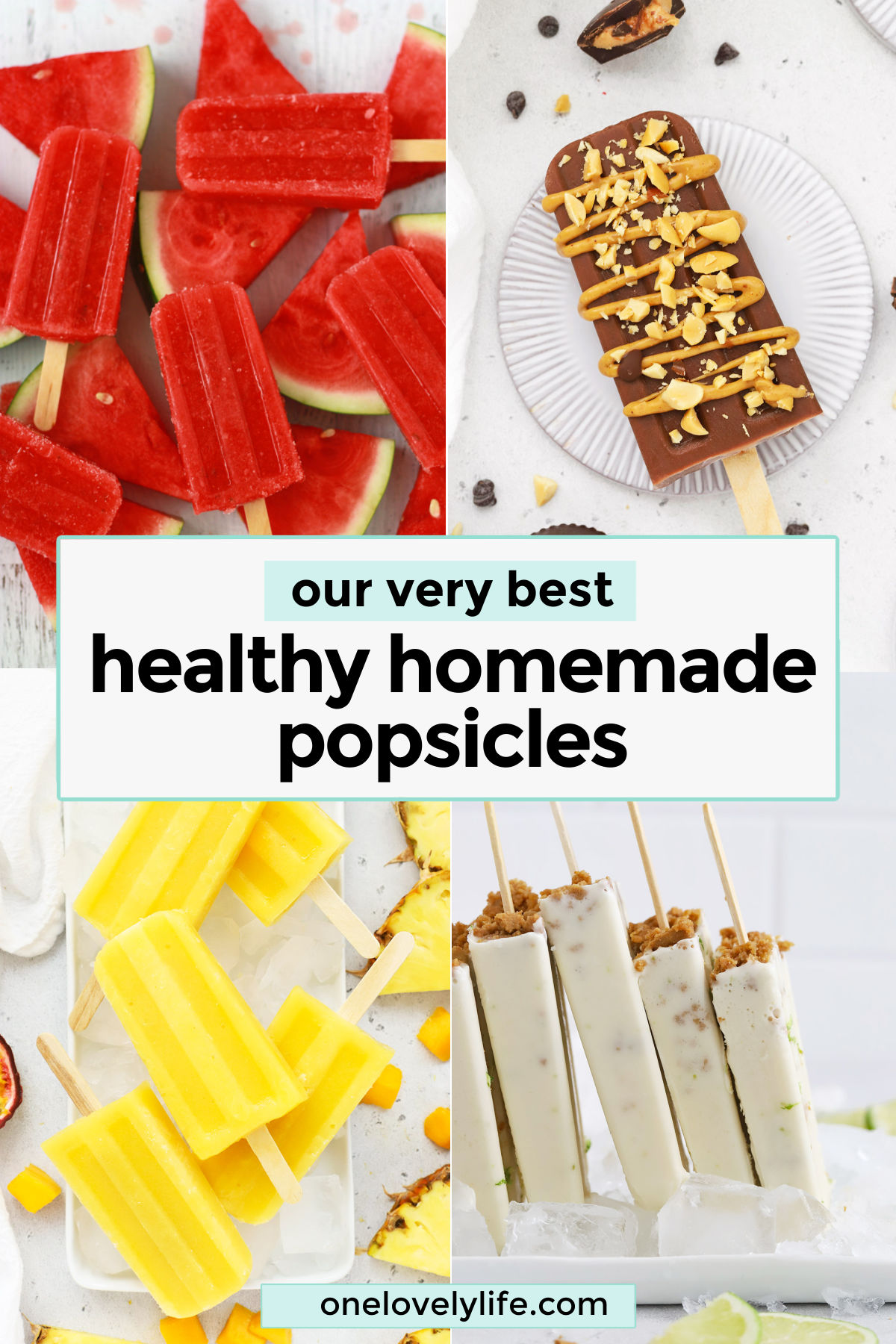 The BEST Healthy Homemade Popsicles - Some of the BEST healthy popsicle recipes on the net! (Naturally-sweetened, gluten-free & dairy-free!) // Homemade Popsicle Recipe // Healthy Popsicles // Vegan Popsicles // Paleo Popsicles // Healthy Ice Pops