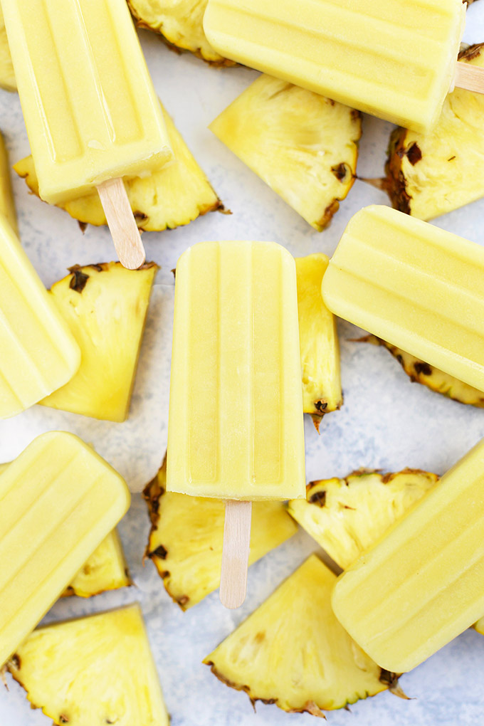 Healthy Dole Whip Popsicles from One Lovely Life