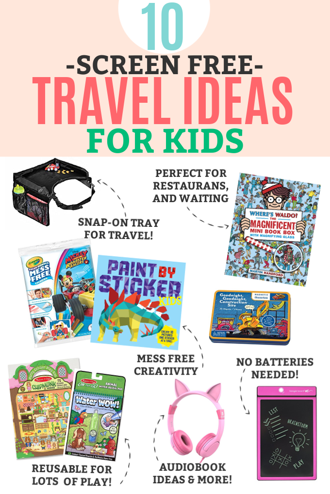 10 SCREEN FREE Travel Ideas for Kids - No batteries required! 