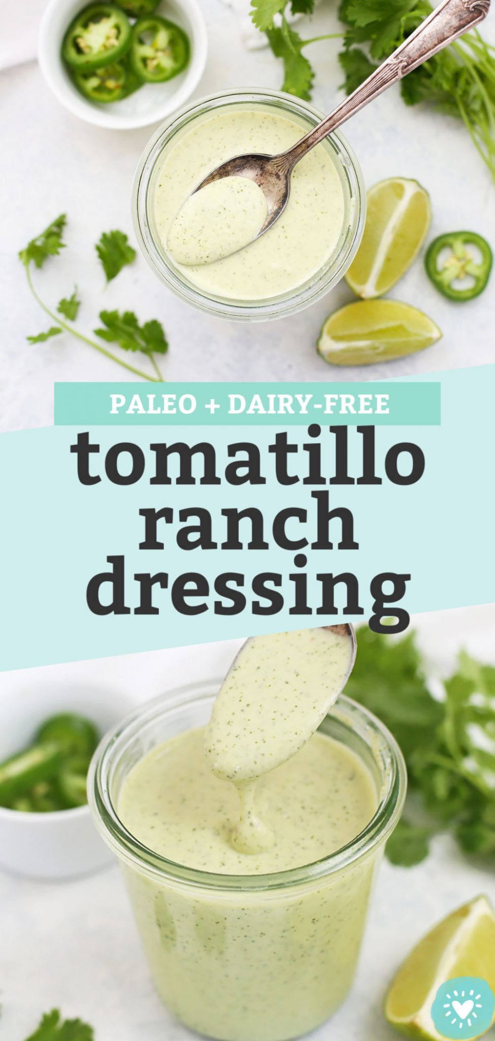Cafe Rio Copycat Tomatillo Ranch Dressing (Paleo or Vegan) • One Lovely ...