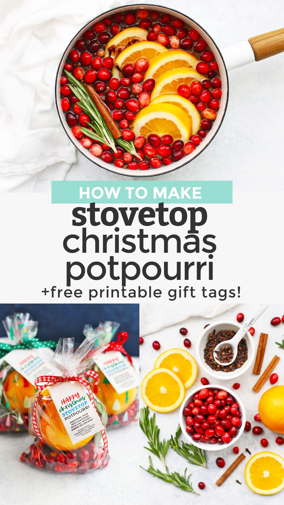 Stovetop Christmas Potpourri (+FREE Printable Tags!)