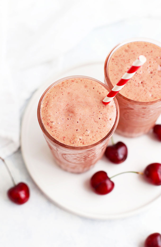 Cherry Vanilla Smoothies from One Lovely Life
