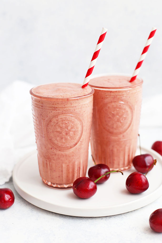 Very Cherry Smoothies from One Lovely Life