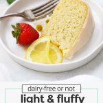 fluffy gluten-free lemon cake with lemon glaze and fresh berries