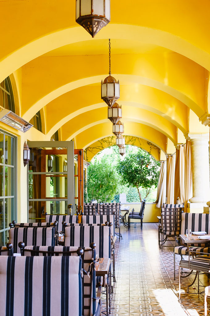 Prado Restaurant Outdoor Patio at Omni Resort and Spa at Montelucia in Scottsdale, Arizona