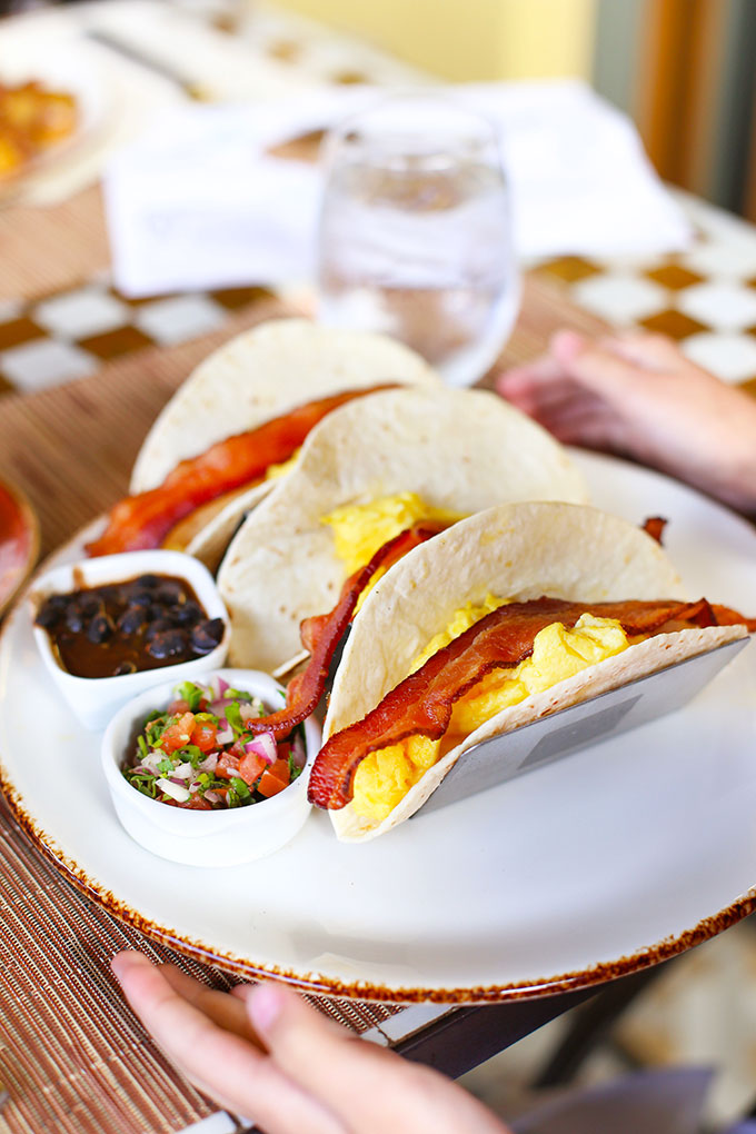 Southwest Breakfast Tacos from the New Culinary Kids Menu at Omni Resort and Spa at Montelucia in Scottsdale, Arizona
