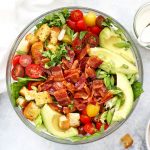 BLT Salad with Gluten Free Croutons from One Lovely Life