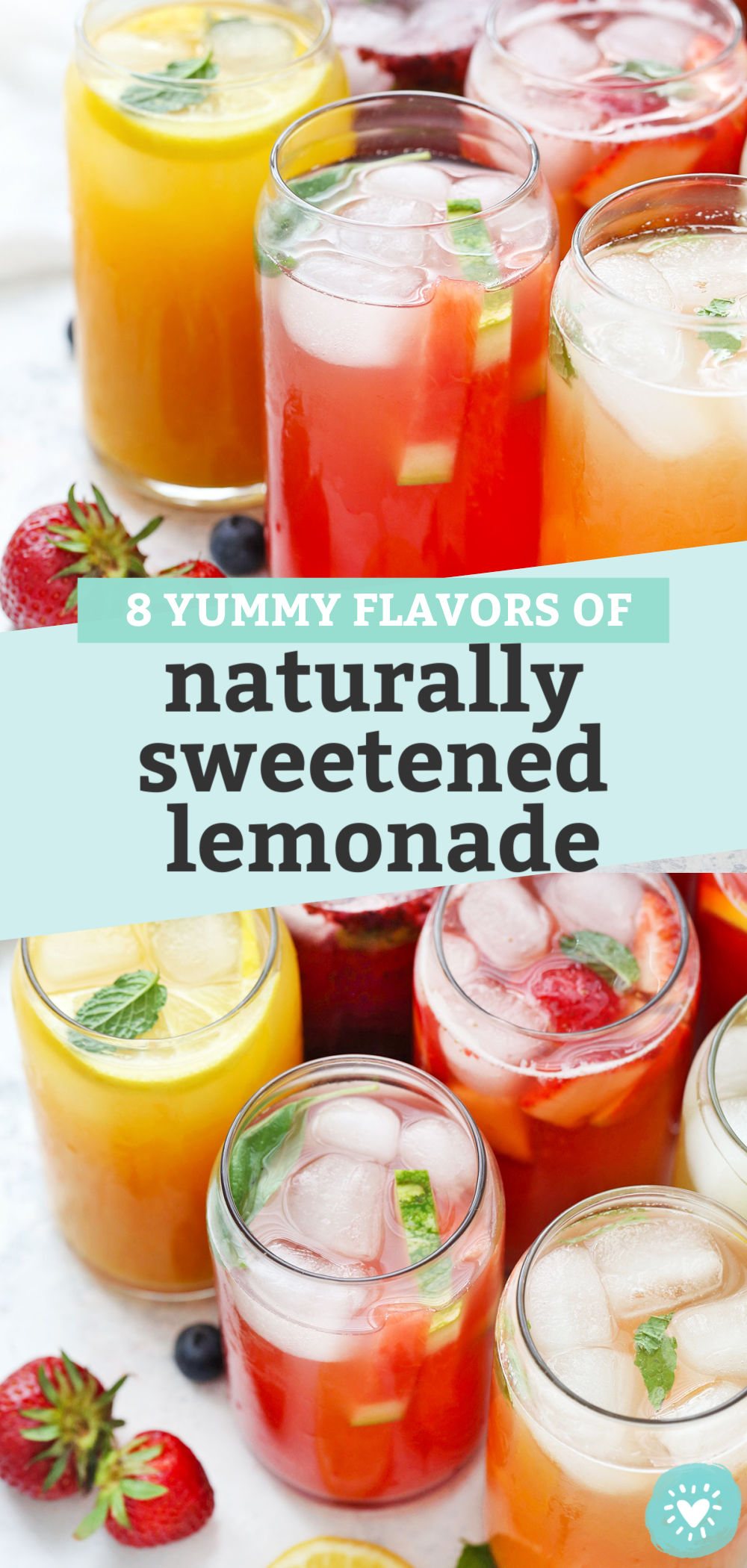 8 Flavors of Naturally Sweetened Lemonade from One Lovely Life