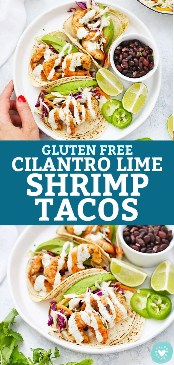 Cilantro Lime Shrimp Tacos from One Lovely Life