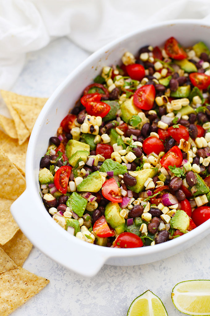 2-Layer Cowboy Caviar Bean Dip from One Lovely Life