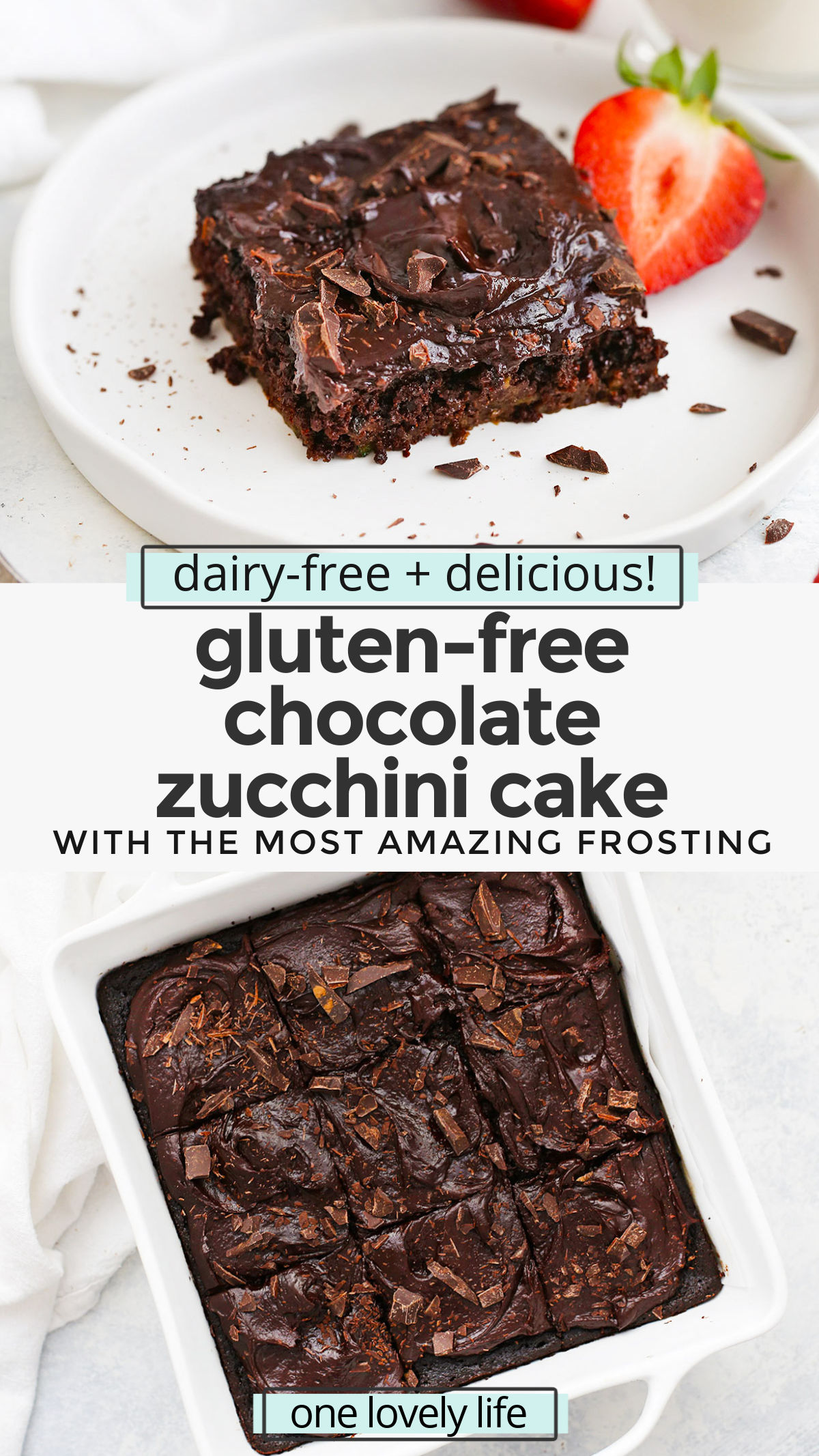 The BEST Gluten Free Chocolate Zucchini Cake. This gorgeous almond flour chocolate zucchini cake is packed with chocolate flavor. It's rich and decadent and 100% naturally sweetened! You'll love the paleo chocolate frosting! // gluten free cake recipe // gluten free chocolate cake recipe // dairy free chocolate cake recipe // almond flour cake // gluten free zucchini cake recipe // paleo chocolate zucchini cake recipe
