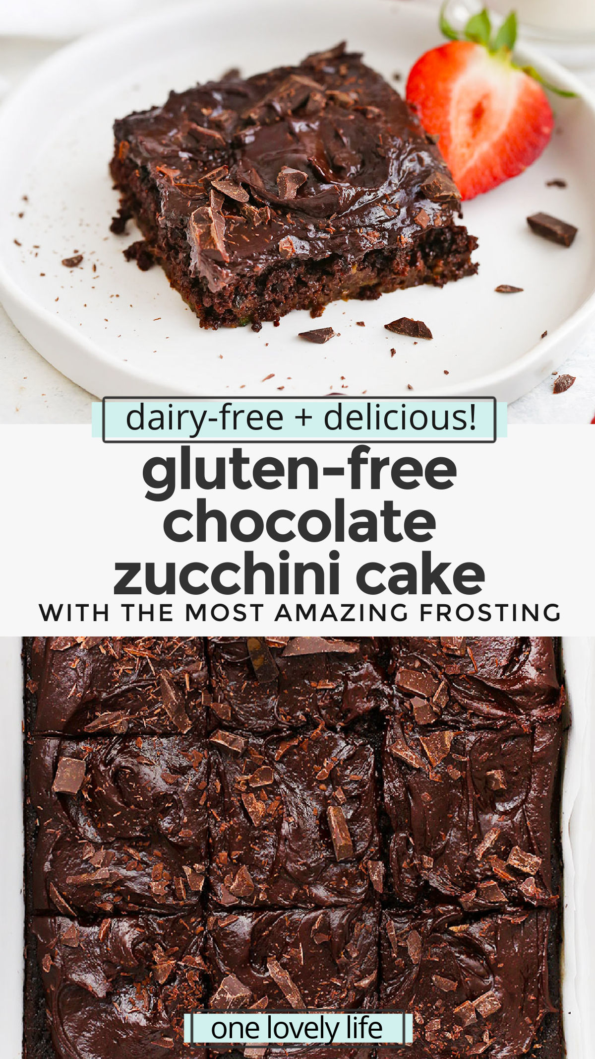 The BEST Gluten Free Chocolate Zucchini Cake. This gorgeous almond flour chocolate zucchini cake is packed with chocolate flavor. It's rich and decadent and 100% naturally sweetened! You'll love the paleo chocolate frosting! // gluten free cake recipe // gluten free chocolate cake recipe // dairy free chocolate cake recipe // almond flour cake // gluten free zucchini cake recipe // paleo chocolate zucchini cake recipe