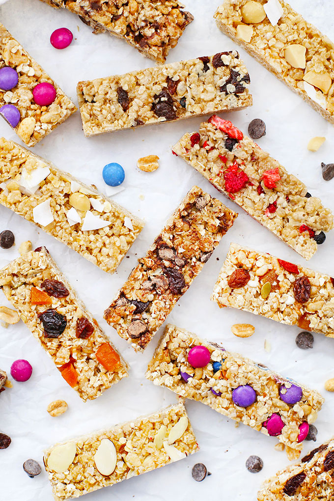 7 Flavors of Homemade Soft Granola Bars from One Lovely Life