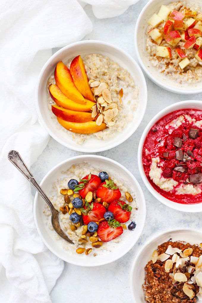 7 Flavors of Instant Pot Steel Cut Oats from One Lovely Life