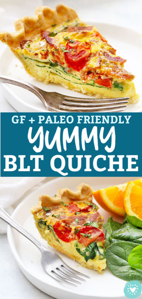 BLT Quiche with Gluten Free Crust from One Lovely Life