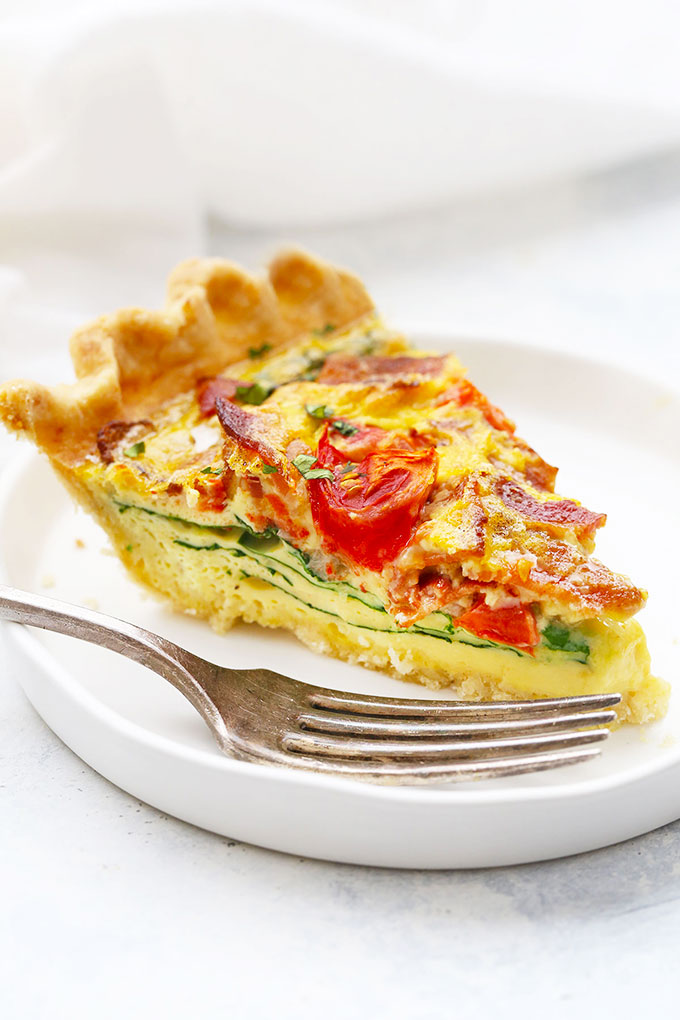 BLT Quiche with Gluten Free Crust from One Lovely Life