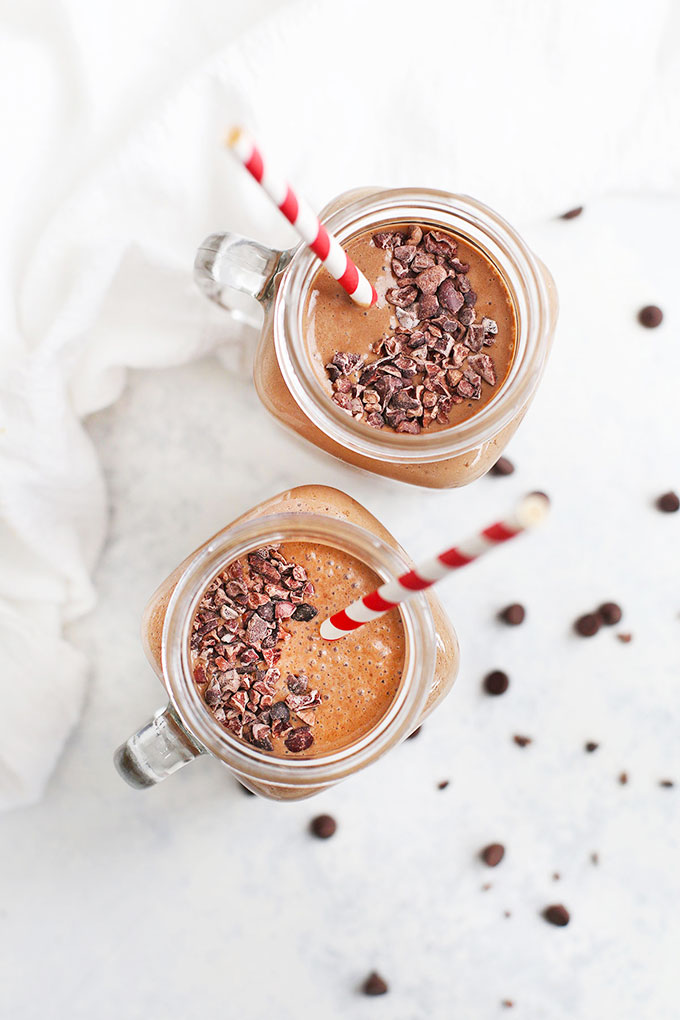 Vegan or Paleo Chocolate Smoothie from One Lovely Life