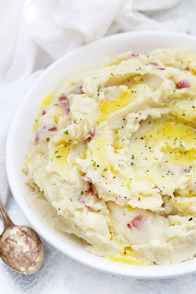 Instant Pot Mashed Potatoes (Dairy Free + Vegan + Whole30) from One Lovely Life