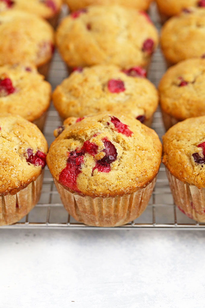 Gluten Free Dairy Free Orange Cranberry Muffins from One Lovely Life