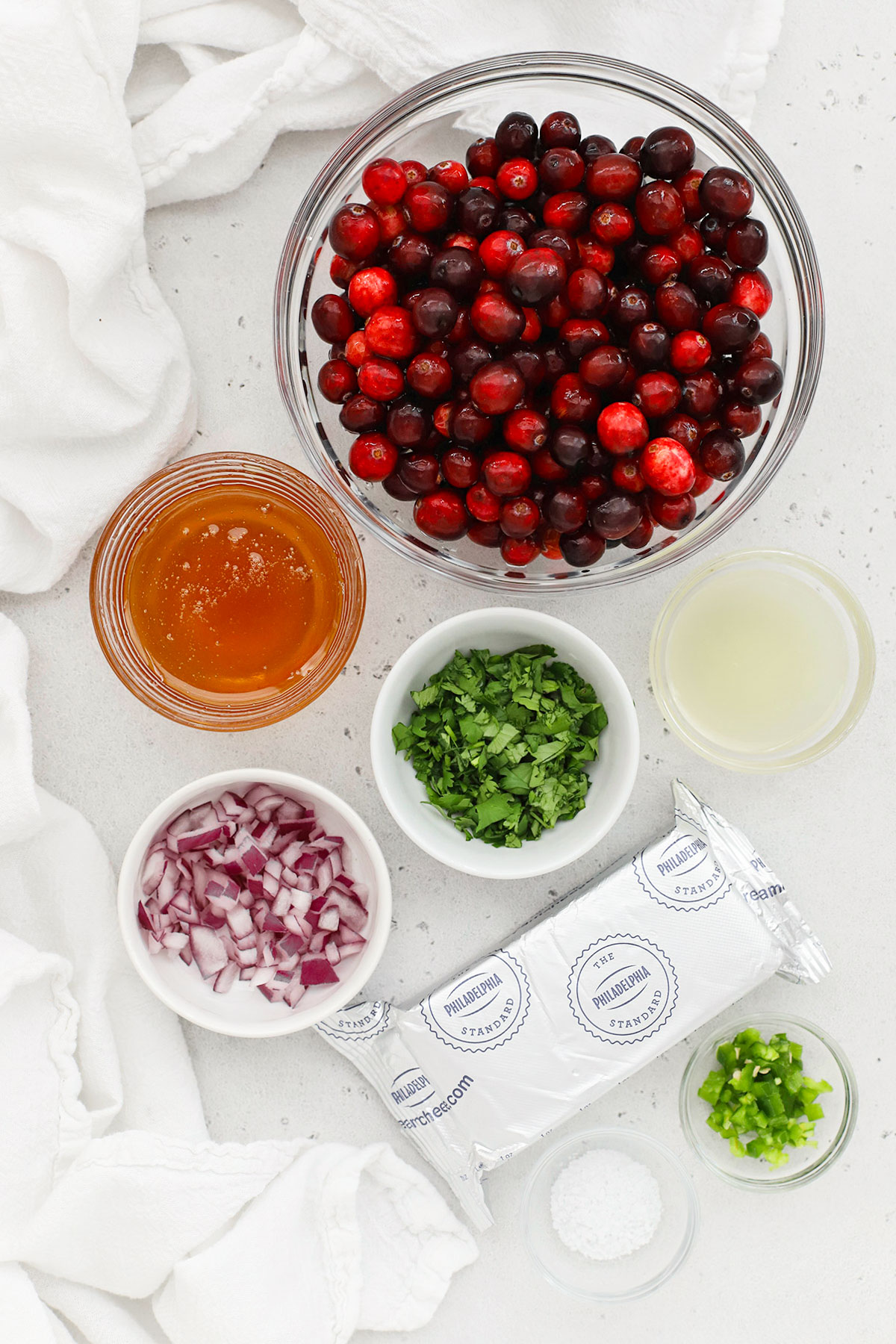 ingredients for cranberry salsa