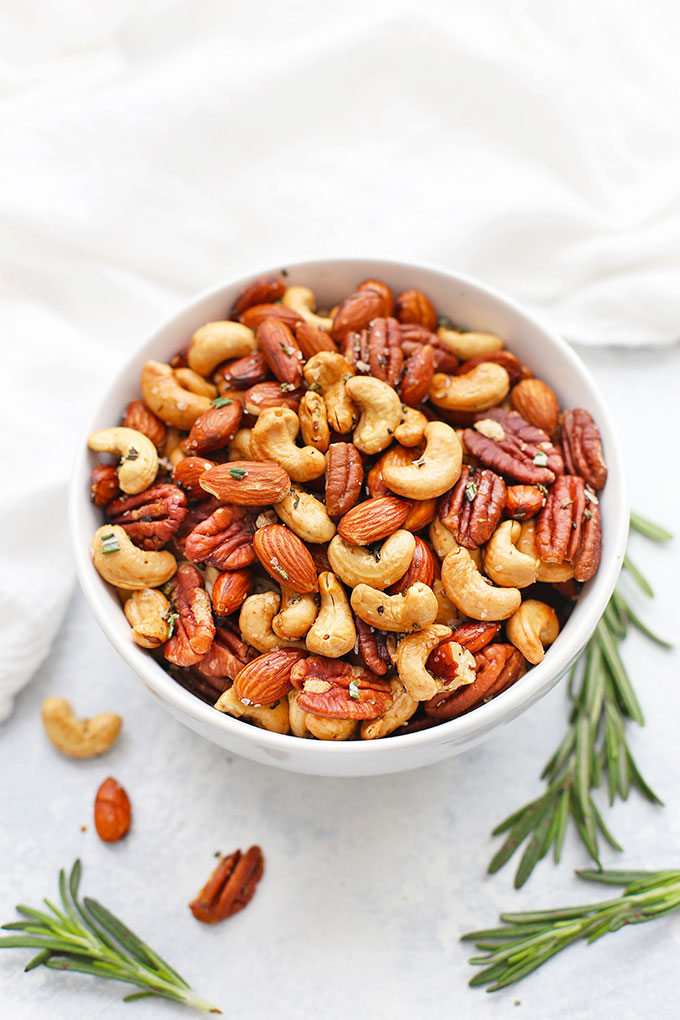 Sea Salt Rosemary Nuts from One Lovely Life