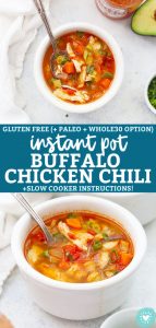 Instant Pot Buffalo Chicken Chili (+Slow Cooker Directions) • One ...