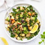 Wild Rice Kale Salad with Chicken from One Lovely Life