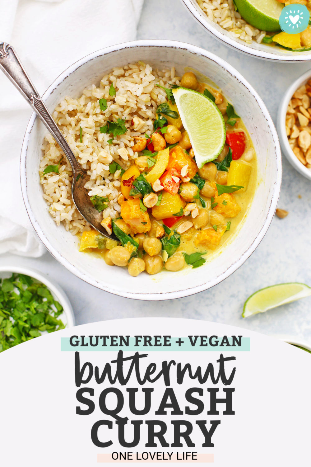 Vegan Butternut Squash Curry Bowls from One Lovely Life