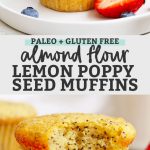 Gluten Free & Paleo Almond Flour Lemon Poppy Seed Muffins from One Lovely Life