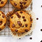Healthy Peanut Butter Banana Muffins from One Lovely Life